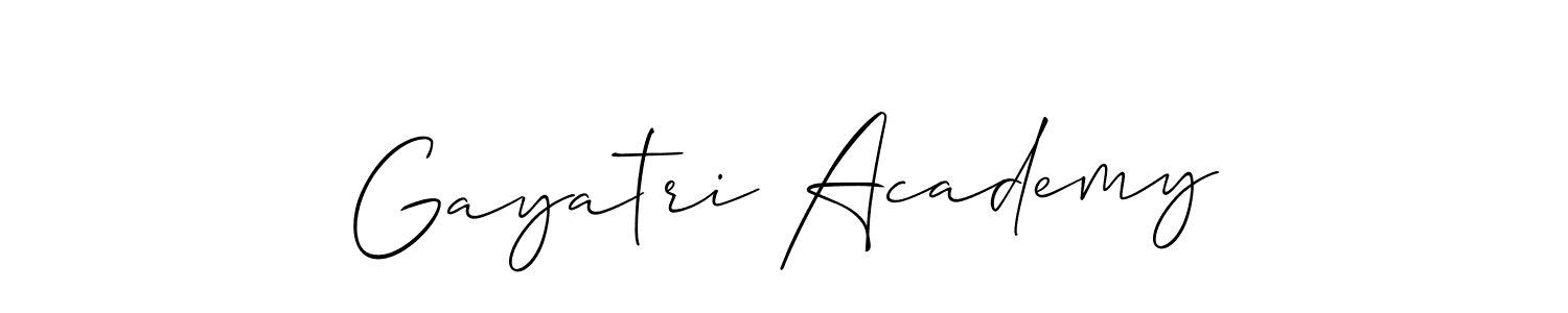 Make a short Gayatri Academy signature style. Manage your documents anywhere anytime using Allison_Script. Create and add eSignatures, submit forms, share and send files easily. Gayatri Academy signature style 2 images and pictures png