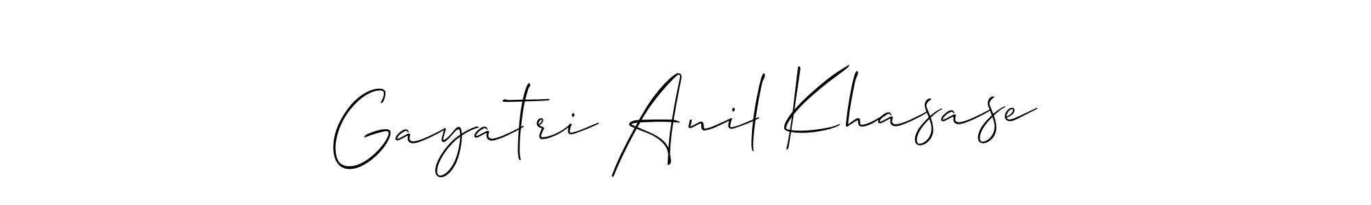 You should practise on your own different ways (Allison_Script) to write your name (Gayatri Anil Khasase) in signature. don't let someone else do it for you. Gayatri Anil Khasase signature style 2 images and pictures png