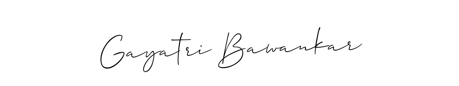 The best way (Allison_Script) to make a short signature is to pick only two or three words in your name. The name Gayatri Bawankar include a total of six letters. For converting this name. Gayatri Bawankar signature style 2 images and pictures png