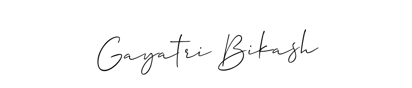 Use a signature maker to create a handwritten signature online. With this signature software, you can design (Allison_Script) your own signature for name Gayatri Bikash. Gayatri Bikash signature style 2 images and pictures png