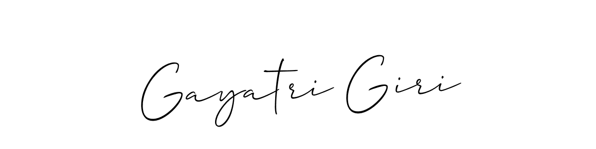 Design your own signature with our free online signature maker. With this signature software, you can create a handwritten (Allison_Script) signature for name Gayatri Giri. Gayatri Giri signature style 2 images and pictures png