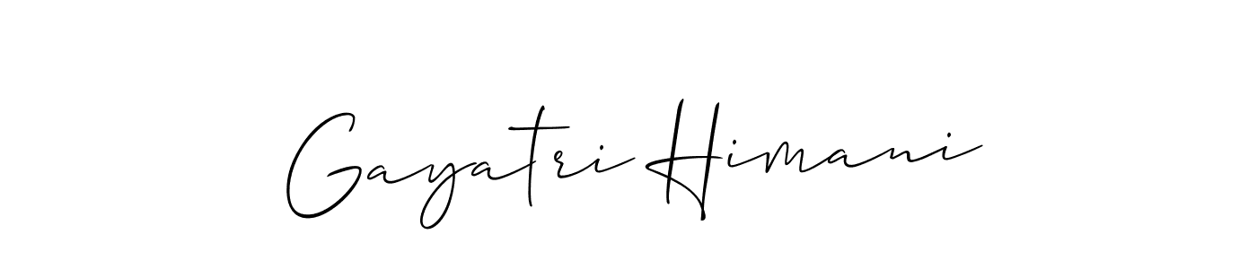 How to make Gayatri Himani name signature. Use Allison_Script style for creating short signs online. This is the latest handwritten sign. Gayatri Himani signature style 2 images and pictures png