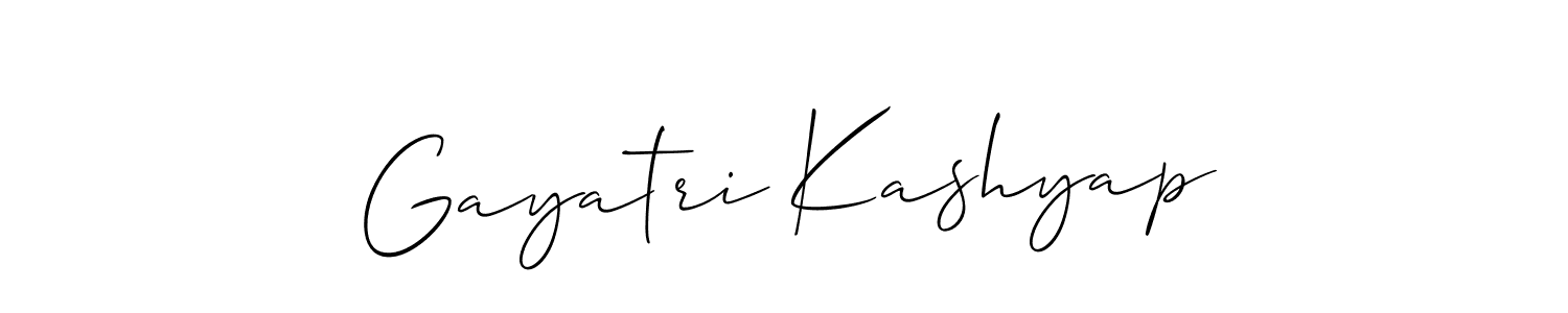 How to make Gayatri Kashyap signature? Allison_Script is a professional autograph style. Create handwritten signature for Gayatri Kashyap name. Gayatri Kashyap signature style 2 images and pictures png