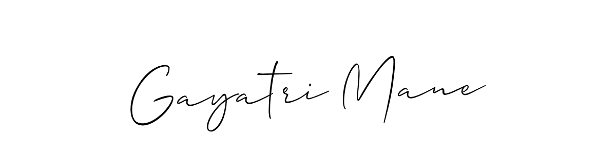 It looks lik you need a new signature style for name Gayatri Mane. Design unique handwritten (Allison_Script) signature with our free signature maker in just a few clicks. Gayatri Mane signature style 2 images and pictures png