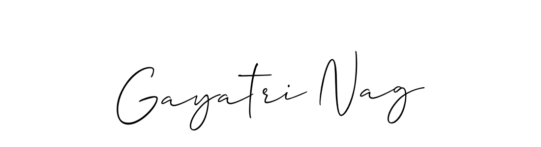 Use a signature maker to create a handwritten signature online. With this signature software, you can design (Allison_Script) your own signature for name Gayatri Nag. Gayatri Nag signature style 2 images and pictures png