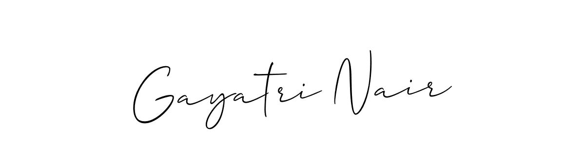 Also You can easily find your signature by using the search form. We will create Gayatri Nair name handwritten signature images for you free of cost using Allison_Script sign style. Gayatri Nair signature style 2 images and pictures png