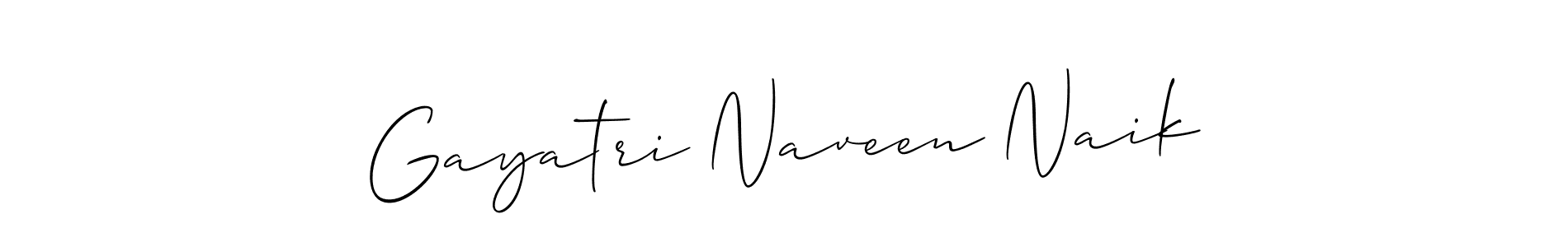 Make a beautiful signature design for name Gayatri Naveen Naik. With this signature (Allison_Script) style, you can create a handwritten signature for free. Gayatri Naveen Naik signature style 2 images and pictures png