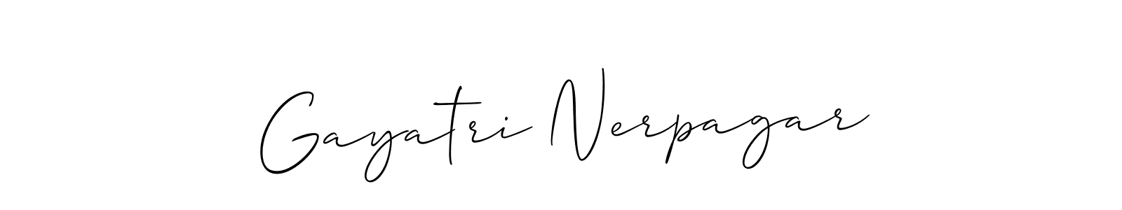 Best and Professional Signature Style for Gayatri Nerpagar. Allison_Script Best Signature Style Collection. Gayatri Nerpagar signature style 2 images and pictures png