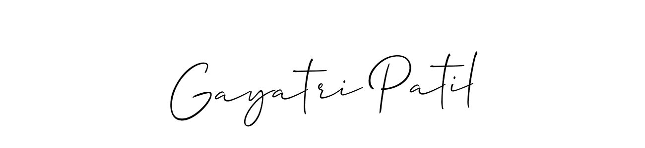 Use a signature maker to create a handwritten signature online. With this signature software, you can design (Allison_Script) your own signature for name Gayatri Patil. Gayatri Patil signature style 2 images and pictures png