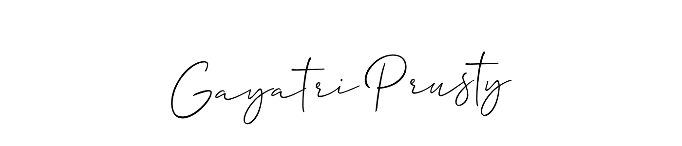 Gayatri Prusty stylish signature style. Best Handwritten Sign (Allison_Script) for my name. Handwritten Signature Collection Ideas for my name Gayatri Prusty. Gayatri Prusty signature style 2 images and pictures png