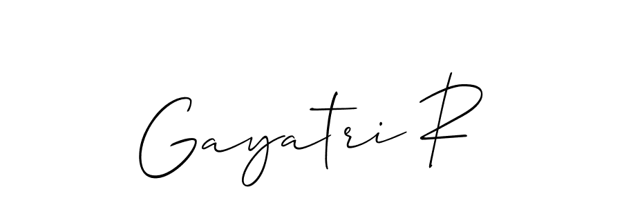 Use a signature maker to create a handwritten signature online. With this signature software, you can design (Allison_Script) your own signature for name Gayatri R. Gayatri R signature style 2 images and pictures png