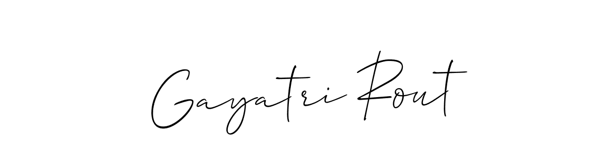 Make a beautiful signature design for name Gayatri Rout. With this signature (Allison_Script) style, you can create a handwritten signature for free. Gayatri Rout signature style 2 images and pictures png