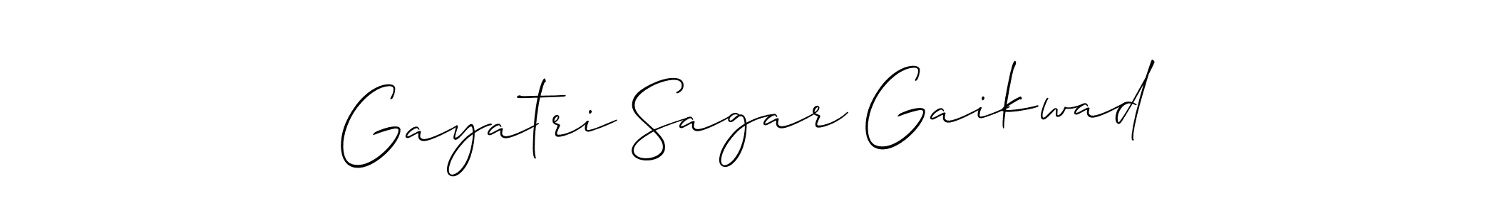 Make a beautiful signature design for name Gayatri Sagar Gaikwad. With this signature (Allison_Script) style, you can create a handwritten signature for free. Gayatri Sagar Gaikwad signature style 2 images and pictures png