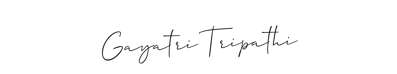 Allison_Script is a professional signature style that is perfect for those who want to add a touch of class to their signature. It is also a great choice for those who want to make their signature more unique. Get Gayatri Tripathi name to fancy signature for free. Gayatri Tripathi signature style 2 images and pictures png