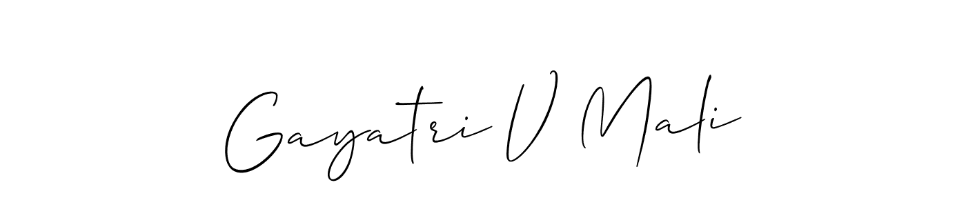 This is the best signature style for the Gayatri V Mali name. Also you like these signature font (Allison_Script). Mix name signature. Gayatri V Mali signature style 2 images and pictures png