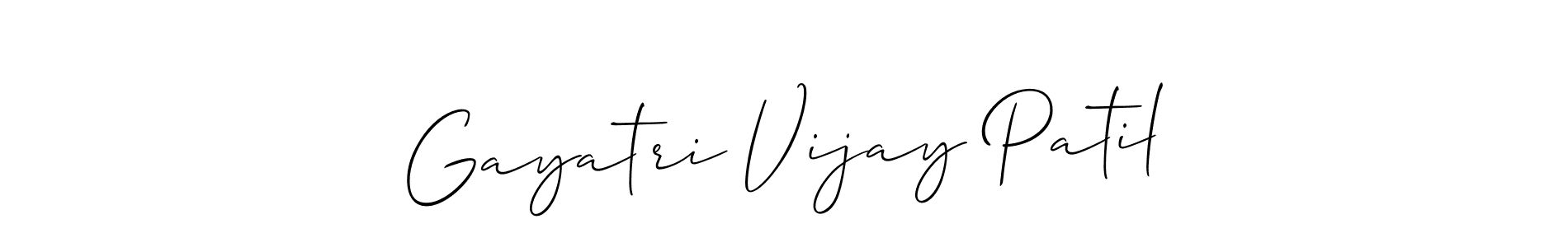 Design your own signature with our free online signature maker. With this signature software, you can create a handwritten (Allison_Script) signature for name Gayatri Vijay Patil. Gayatri Vijay Patil signature style 2 images and pictures png