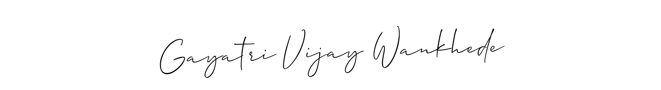 Also we have Gayatri Vijay Wankhede name is the best signature style. Create professional handwritten signature collection using Allison_Script autograph style. Gayatri Vijay Wankhede signature style 2 images and pictures png