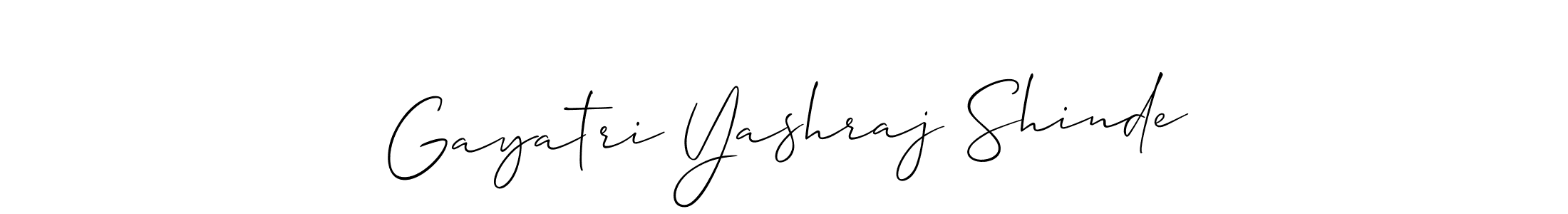 It looks lik you need a new signature style for name Gayatri Yashraj Shinde. Design unique handwritten (Allison_Script) signature with our free signature maker in just a few clicks. Gayatri Yashraj Shinde signature style 2 images and pictures png