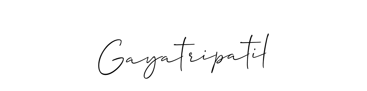 How to make Gayatripatil name signature. Use Allison_Script style for creating short signs online. This is the latest handwritten sign. Gayatripatil signature style 2 images and pictures png
