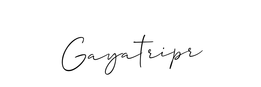 It looks lik you need a new signature style for name Gayatripr. Design unique handwritten (Allison_Script) signature with our free signature maker in just a few clicks. Gayatripr signature style 2 images and pictures png