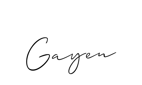 Gayen stylish signature style. Best Handwritten Sign (Allison_Script) for my name. Handwritten Signature Collection Ideas for my name Gayen. Gayen signature style 2 images and pictures png