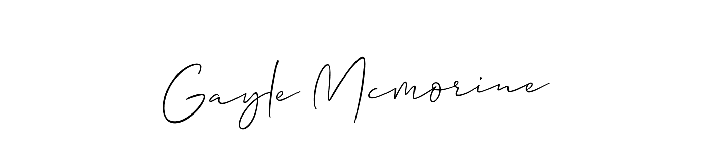 Design your own signature with our free online signature maker. With this signature software, you can create a handwritten (Allison_Script) signature for name Gayle Mcmorine. Gayle Mcmorine signature style 2 images and pictures png