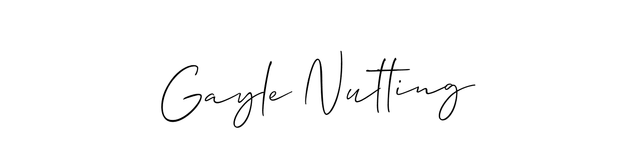 Once you've used our free online signature maker to create your best signature Allison_Script style, it's time to enjoy all of the benefits that Gayle Nutting name signing documents. Gayle Nutting signature style 2 images and pictures png