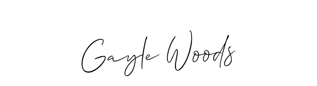 Also You can easily find your signature by using the search form. We will create Gayle Woods name handwritten signature images for you free of cost using Allison_Script sign style. Gayle Woods signature style 2 images and pictures png