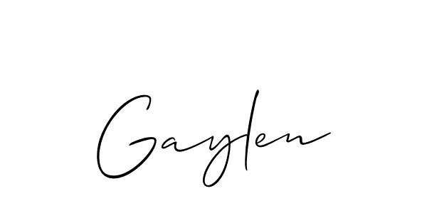 How to make Gaylen signature? Allison_Script is a professional autograph style. Create handwritten signature for Gaylen name. Gaylen signature style 2 images and pictures png