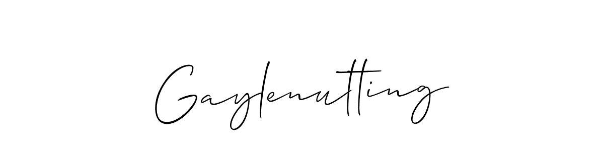 Also You can easily find your signature by using the search form. We will create Gaylenutting name handwritten signature images for you free of cost using Allison_Script sign style. Gaylenutting signature style 2 images and pictures png