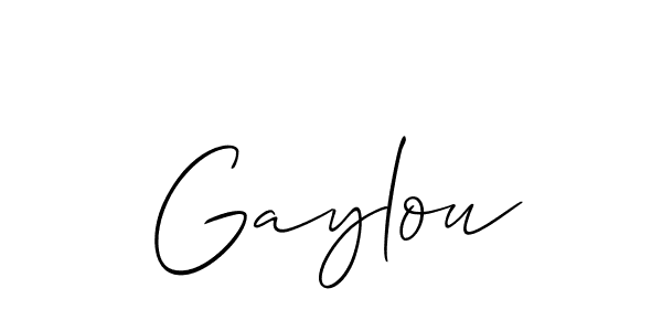 It looks lik you need a new signature style for name Gaylou. Design unique handwritten (Allison_Script) signature with our free signature maker in just a few clicks. Gaylou signature style 2 images and pictures png