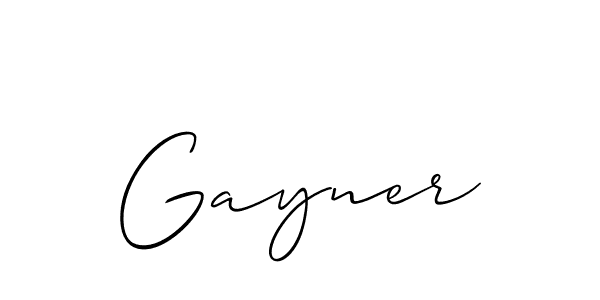 How to make Gayner signature? Allison_Script is a professional autograph style. Create handwritten signature for Gayner name. Gayner signature style 2 images and pictures png