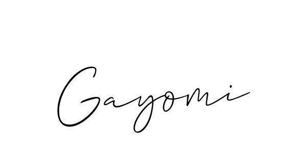 Also we have Gayomi name is the best signature style. Create professional handwritten signature collection using Allison_Script autograph style. Gayomi signature style 2 images and pictures png