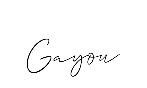 You should practise on your own different ways (Allison_Script) to write your name (Gayou) in signature. don't let someone else do it for you. Gayou signature style 2 images and pictures png