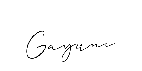 Similarly Allison_Script is the best handwritten signature design. Signature creator online .You can use it as an online autograph creator for name Gayuni. Gayuni signature style 2 images and pictures png