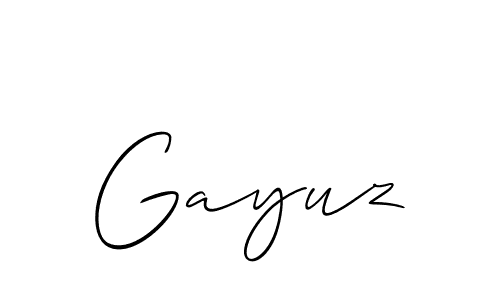 How to Draw Gayuz signature style? Allison_Script is a latest design signature styles for name Gayuz. Gayuz signature style 2 images and pictures png
