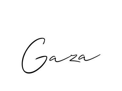 Design your own signature with our free online signature maker. With this signature software, you can create a handwritten (Allison_Script) signature for name Gaza. Gaza signature style 2 images and pictures png