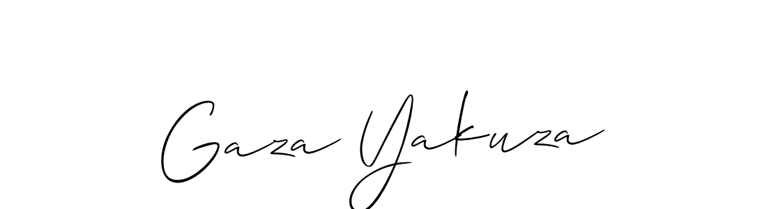 How to make Gaza Yakuza signature? Allison_Script is a professional autograph style. Create handwritten signature for Gaza Yakuza name. Gaza Yakuza signature style 2 images and pictures png