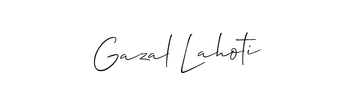 Check out images of Autograph of Gazal Lahoti name. Actor Gazal Lahoti Signature Style. Allison_Script is a professional sign style online. Gazal Lahoti signature style 2 images and pictures png
