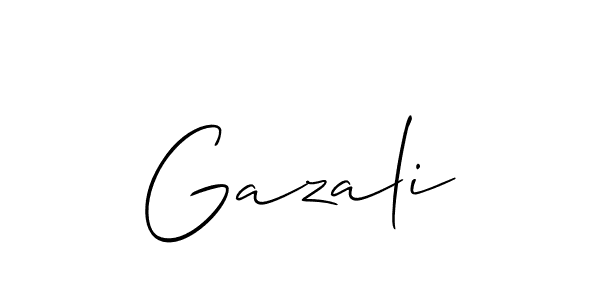 You should practise on your own different ways (Allison_Script) to write your name (Gazali) in signature. don't let someone else do it for you. Gazali signature style 2 images and pictures png