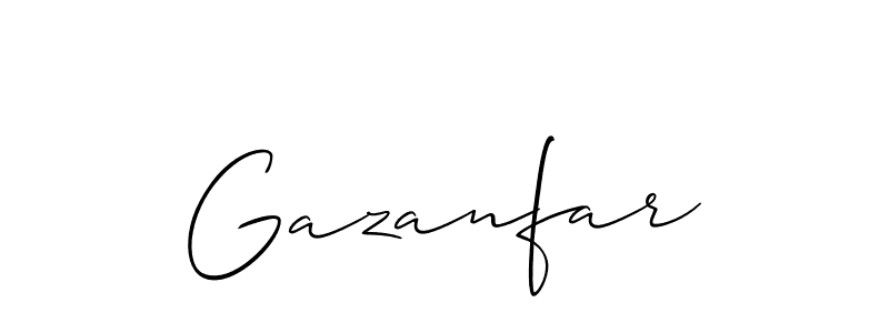 It looks lik you need a new signature style for name Gazanfar. Design unique handwritten (Allison_Script) signature with our free signature maker in just a few clicks. Gazanfar signature style 2 images and pictures png