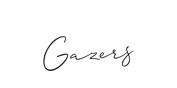 The best way (Allison_Script) to make a short signature is to pick only two or three words in your name. The name Gazers include a total of six letters. For converting this name. Gazers signature style 2 images and pictures png