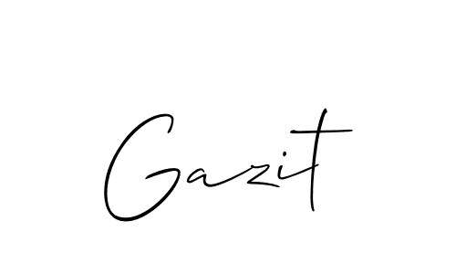 Best and Professional Signature Style for Gazit. Allison_Script Best Signature Style Collection. Gazit signature style 2 images and pictures png