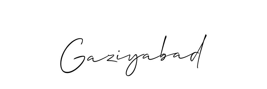 Create a beautiful signature design for name Gaziyabad. With this signature (Allison_Script) fonts, you can make a handwritten signature for free. Gaziyabad signature style 2 images and pictures png