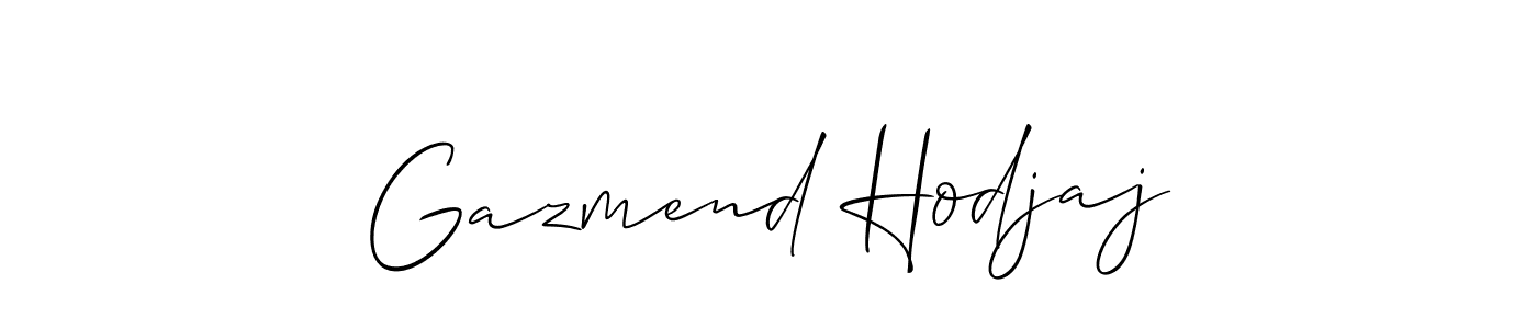 Make a beautiful signature design for name Gazmend Hodjaj. With this signature (Allison_Script) style, you can create a handwritten signature for free. Gazmend Hodjaj signature style 2 images and pictures png