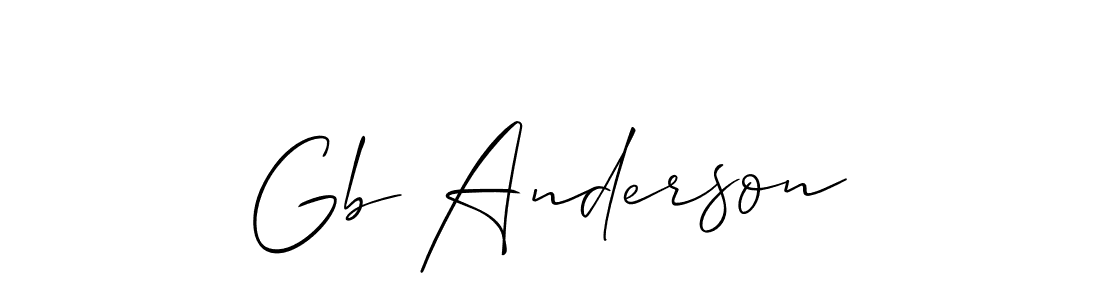 Design your own signature with our free online signature maker. With this signature software, you can create a handwritten (Allison_Script) signature for name Gb Anderson. Gb Anderson signature style 2 images and pictures png