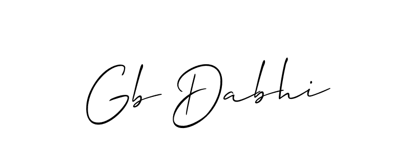 Similarly Allison_Script is the best handwritten signature design. Signature creator online .You can use it as an online autograph creator for name Gb Dabhi. Gb Dabhi signature style 2 images and pictures png