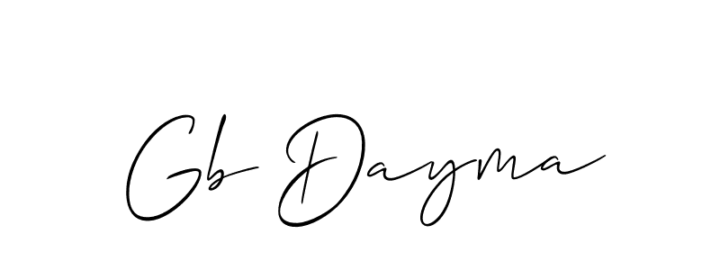 Gb Dayma stylish signature style. Best Handwritten Sign (Allison_Script) for my name. Handwritten Signature Collection Ideas for my name Gb Dayma. Gb Dayma signature style 2 images and pictures png