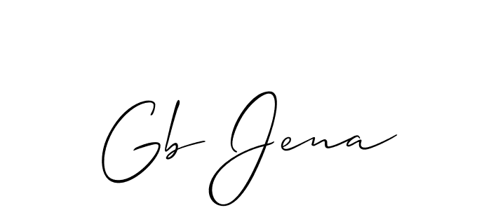 Also we have Gb Jena name is the best signature style. Create professional handwritten signature collection using Allison_Script autograph style. Gb Jena signature style 2 images and pictures png