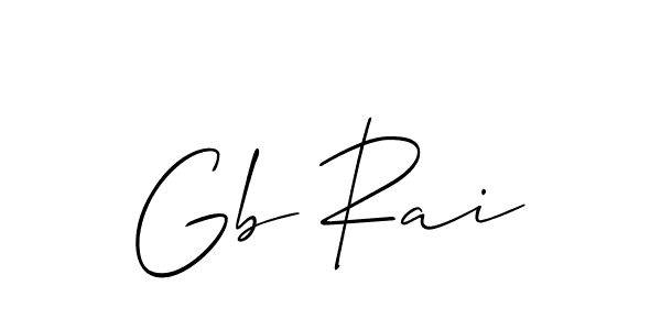 Allison_Script is a professional signature style that is perfect for those who want to add a touch of class to their signature. It is also a great choice for those who want to make their signature more unique. Get Gb Rai name to fancy signature for free. Gb Rai signature style 2 images and pictures png